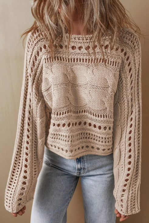 'Halona' Knit Long Sleeve Sweater - Celes Fashion